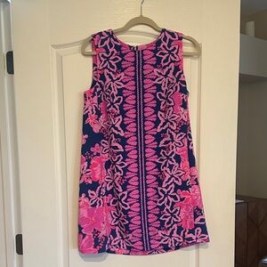 Lilly Pulitzer NWOT Pink and Navy Floral Dress